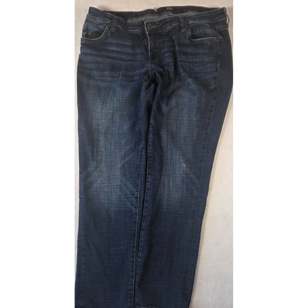 Kut Jeans Womens Size 34 Blue Embroidered Denim Stretch